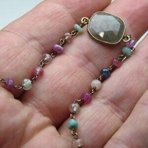 14k *925 Sterlin Silver Turmaline Bracelet